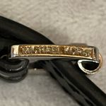 Michael Kors NWOT Cindy Dome Black Leather Signature MK Crossbody Photo 8