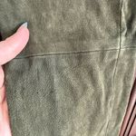 RTA | Olive Green Stretch Lambskin Suede Stretch Leather Skinny Jeans Pants | 26 Photo 4