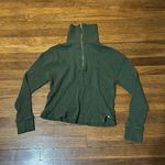 Universal Threads Universal Thread Olive Green Cowl Neck Sweater/Thermal Style Top, Medium Photo 2