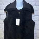 Coach New  Reversible Shearling Vest Black Outerwear Womens Size 4 Quiet Luxury Photo 10