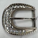 Silver Tone Rhinestone Bling Simple Basic Belt Buckle Photo 0