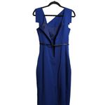 Black Halo Classic Jackie O Sheath Dress Cobalt Blue Cowl Neck Sleeveless 6 Photo 5