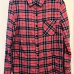 Acemi - Pink & Navy Plaid Flannel Shirt (EUC) Medium Photo 2