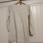 Gap Factory French Terry Sweatshirt Dress Small Light Marled Gray Long Sleeve Photo 2