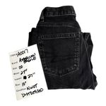 American Eagle  BLACK DISTRESSED MOM JEANS 5 Pocket Women's 00 Denim Cotton 24x27 Photo 5