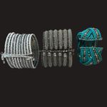 Boho Y2K Beaded Cuff Bracelet Trio w/ Eclectic, Indie, Festival Vibes Photo 1