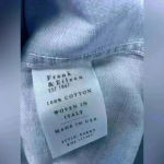 Frank & Eileen  $278 Barry Dress Denim Blue Distressed Coastal Western Button Up Photo 2