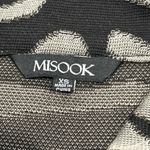 Misook  Sweater Jacket Womens XS Black Brown Gray Knit Zip Up Cardigan Top Photo 1