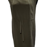 Lafayette‎ 148 New York Womens Shift Dress Olive Green Cap Sleeve Back Zipper Size M Photo 0