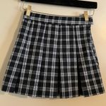 Divided H&M Skirt Black Plaid Mini Tartan Academia Pleated Skater Retro Size 0 Photo 4