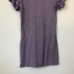Loft ANN TAYLOR Outlet Lilac Purple Short Ruffle Sleeve T-Shirt / Shift Dress XS Photo 10