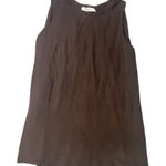 BAILEY 44 Sleeveless Brown Shift Dress with Pleated Detail Photo 0