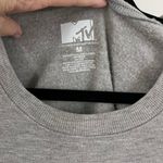 MTV Brand MTV Gray Crewneck Sweatshirt with Leopard Print Logo Sz M Photo 2