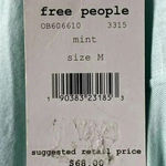 Free People NWT WO SIZE MEDIUM MINT GREEN BLOUSE EXTRA WIDE FLOWY SLEEVES Photo 3