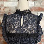 ZARA  Woman pencil lace tube dress dark blue Size L Photo 8