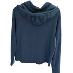 Sundry  Women's Blue Spells Out Love Pullover Hoodie Size‎ 2/Med Lightning Bolt Photo 2