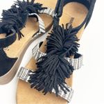 Minnetonka Desi Leather Upper Pom Pom Straps Adjustable Ankle Strap Sandals 9 Photo 5