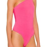 superdown devonne one shoulder pink bodysuit Large Photo 0