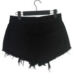 Pistola  Cutoff Distressed Jean Shorts Raw Ripped Hem High Rise Pockets 27 Black Photo 3