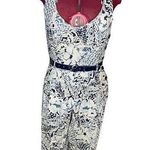 jumpsuit tribal urban overall 1980s navy blue white Size 12 Photo 0