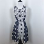 Parker  naima dress‎ in navy fit and flare boho print Photo 2