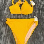 Shade & Shore Vibrant Yellow Bikini Set Top 36B Bottom XL by Shade Shore Photo 0
