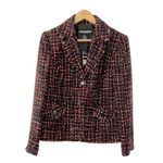 Requirements  Tweed Fitted Blazer Jacket Size 10 New Photo 0