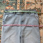 Kensie The Kaya High Waist Raw Hem Wide Leg Jeans Light Blue Ankle Sz 10/30 Photo 10