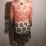 Angie  eyelet lace Ombré pink gray top coverup size M Photo 3