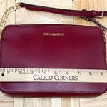 Michael Kors Jet Set Dark Berry Leather Zip Chain Crossbody Bag Photo 8