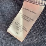 Como Blu Size Small Knit Shirt Blue and White Ruffle Sleeves‎ Loose Fit Blouse Photo 4