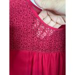 Gap  Red Flowy Shirt XL Lace Crochet Detailing at the Neck Photo 1