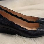 French Sole FS/NY Woman’s Scalloped Terrazzo 2 Navy Leather Wedge Shoe S… Blue Size 6.5 Photo 6