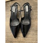 Steve Madden Steve Madden ZEINA SANDAL BLACK LEATHER Slingback Kitten Heel Size 8.5 Photo 1