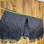 David & Young  Cheetah Animal Print Brown Fringe Poncho Shrug Shawl Wrap Photo 5