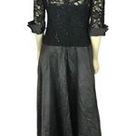 JS Collections JS COLLECTION  Navy Sequin Lace Sleeve Drop Waist Evening Gown size 14 Photo 3