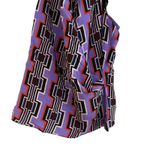 Trina Turk  Tank Top Medium Faux Wrap Silk Purple Red Abstract Print Racerback Photo 3