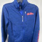 G lll Carl Banks Ole Miss Zip Up Blue Jacket Size Small EUC Photo 2