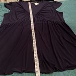 CF collection NWT cap sleeve V neck ruffly flowy hem Black Size 3X Photo 3