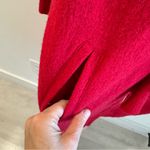 Chico's Chico’s 100% Boiled Wool Red Ruffle Front Zip Front Belted Jacket Size 2 Large Photo 6