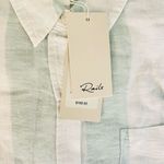 Rails Women's Charli Awning Stripe Linen Blend Blouse, Large, White/Blue, NWT Photo 8