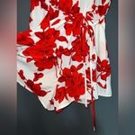 Privy New Vici  White and Red Silk Romper Dress Photo 4
