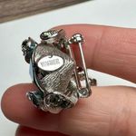 Vintage Warner Insect Bug Blue Green AB Rhinestone Silver Tone Signed Brooch Pin Photo 8