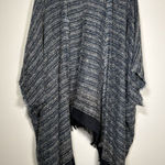 Free People All I Need Cozy Hooded Duster Lagenlook Boho Navy Blue Cardigan Soft Photo 0