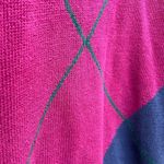 Vintage 90s Idioms argyle diamond knit oversized sweater Photo 1