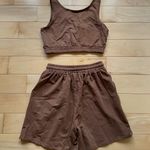2 PC Brown Matching Tank Top &Short Set Photo 1