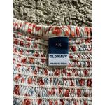 Old Navy Red Floral Smocked Square Neck Blouse Size 4X Peasant Photo 6