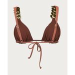 SAME Bikini SET Gold Chain Burnt Sienna Triangle Top Size S and bottoms Size M Photo 11