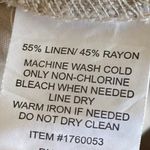 NEW BRIGGS Linen Blend Pull On Pants Cream Size Medium Straight Leg Flowy Boho Photo 4