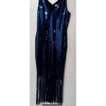 Dress the Population  Dress Sz XXL Blue Sequin Fringe Formal Party Wedding Plus Photo 4